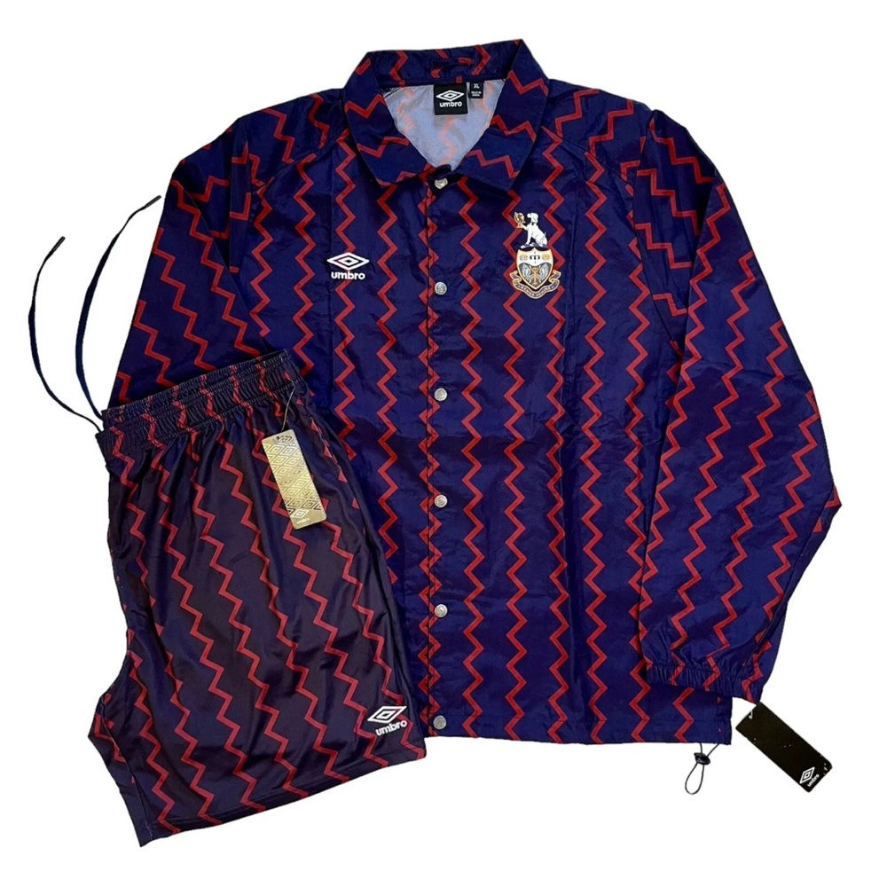 NWT UMBRO x ROWING BLAZERS Jacket Shorts 2 Piece Set TRACK SUIT Vtg Soccer Look